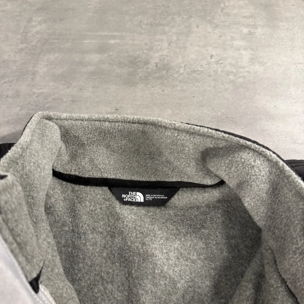 The North Face Fleece Jacket Mens XL Grey Black Full Zip Highest Peak Denali